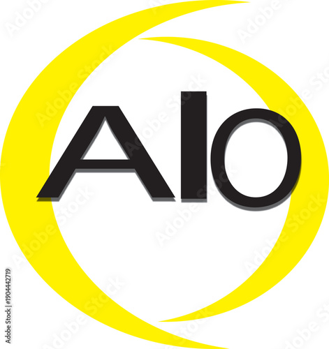 This is a modern crescent circle logo design