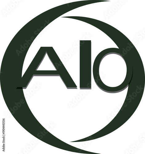 This is a modern crescent circle logo design