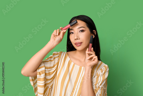 Beautiful Asian woman with ...