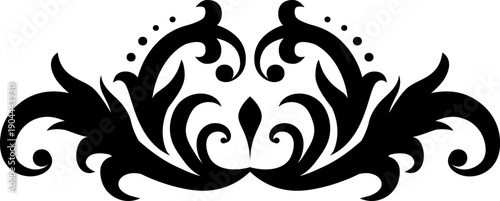 Decorative ornate flourish scroll creating elegant design element