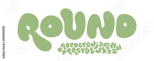 Bubble Font Logo Alphabet Bold Fluid Letter Set Modern Typography, Blob Curvy Typographic Design for Title Text, Kid Typo Poster Headline, Puff Type Symbol Logotype, Cartoon Fonts. Vector Typeface