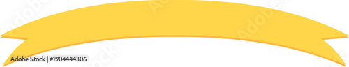 Yellow ribbon banner displaying empty text space