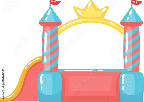 Inflatable princess castle with slide for kids