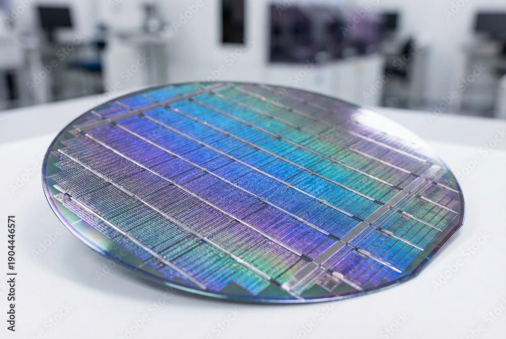 Fototapeta premium Detailed Silicon Wafer Texture For Photovoltaic Solar Cells