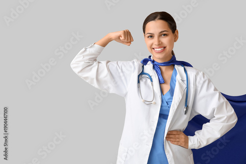 Beautiful female doctor in ...