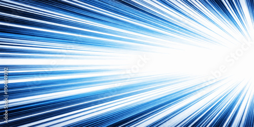 A bright blue abstract background featuring a futuristic light burst with flowing digital waves and motion blur lines for an artistic energy texture wallpaper