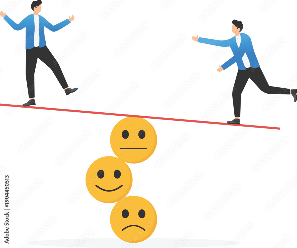 Fototapeta premium Balancing Customer Moods and Service Risk