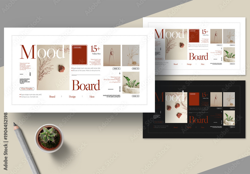 Mood Board Template Layout Stock Template | Adobe Stock