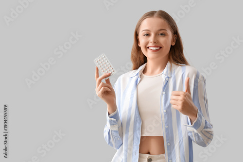 Young woman with contracept...