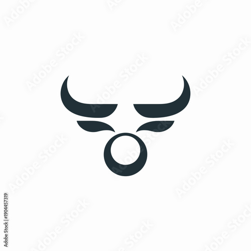 Elegant bull logo design with minimalist style and strong presence