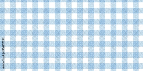 Tableau sur toile Light blue gingham pattern background with seamless watercolor texture