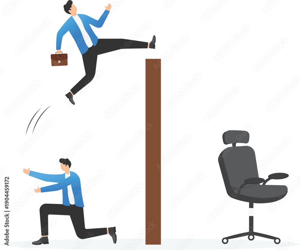 Fototapeta premium Overcoming Obstacles for Career Comfort