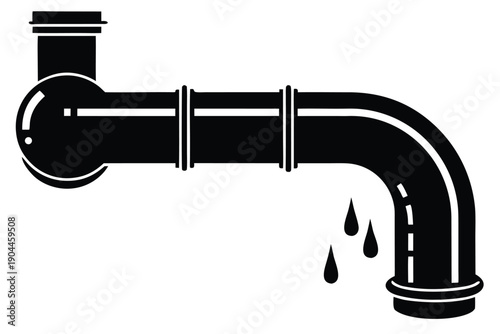 water pipeline silhouette vector illustration