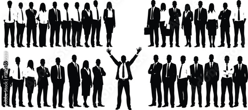 business, people, silhouettes, team, teamwork, leadership, corporate, professionals, office, company,  