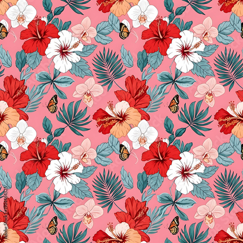 Seamless Floral Patterns Set with Hand-Drawn Wildflowers and Botanical Elements