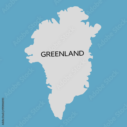 Greenland map vector illustration outline country territory