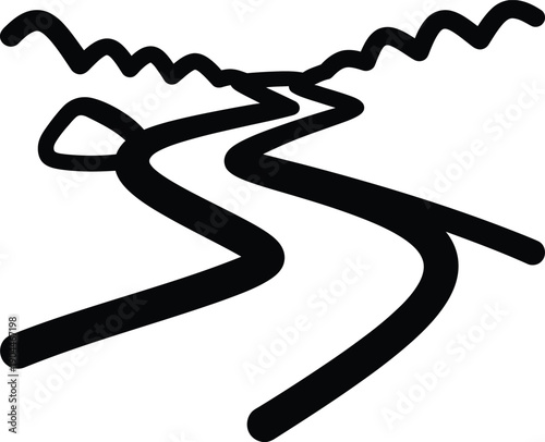 black squiggle line drawing