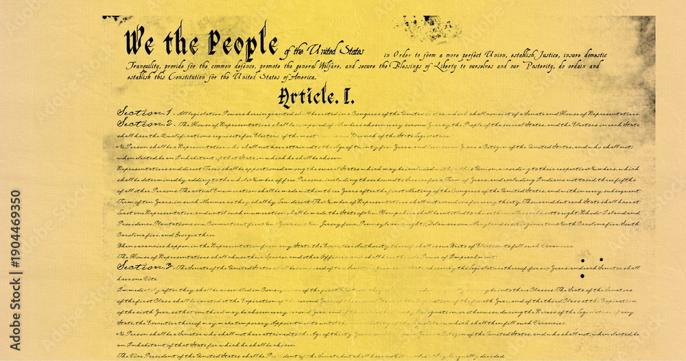Obraz premium Written constitution of the United States 4k