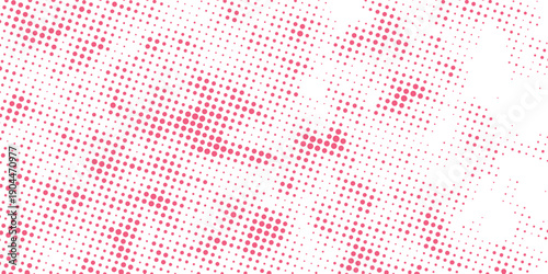 Soft pastel pink halftone texture with dynamic dot matrix pattern, great for advertising, web design, and graphic layouts.