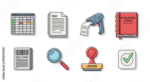 Collection of business finance icons