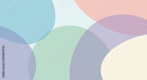 Abstract pastel background with overlapping circles