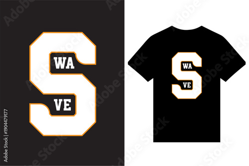 Waves Typography T Shirt Design Images, New Typography T Shirt Design Vector For Print, T Shirt Design Illustration.