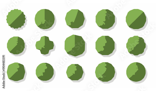 Landscape tree symbols top view vector for site plans