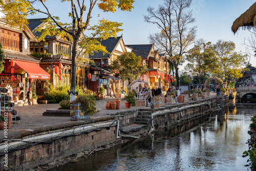 Tableau sur toile Streetscape of Lijiang Old Town in Yunnan, China