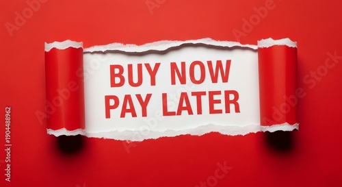 Creative advertisement banner promoting buy now pay later payment options
