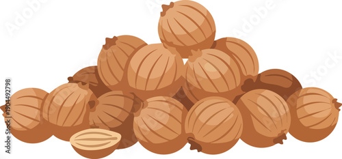 Pile of Fresh Onions Illustration