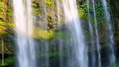 Wallpaper Mural Cascading Waterfalls Over Moss-Covered Rocks (1) Torontodigital.ca