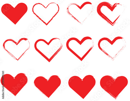 Wallpaper Mural Heart Vector - Single Red Love Icon for Romantic Occasions and Design Torontodigital.ca
