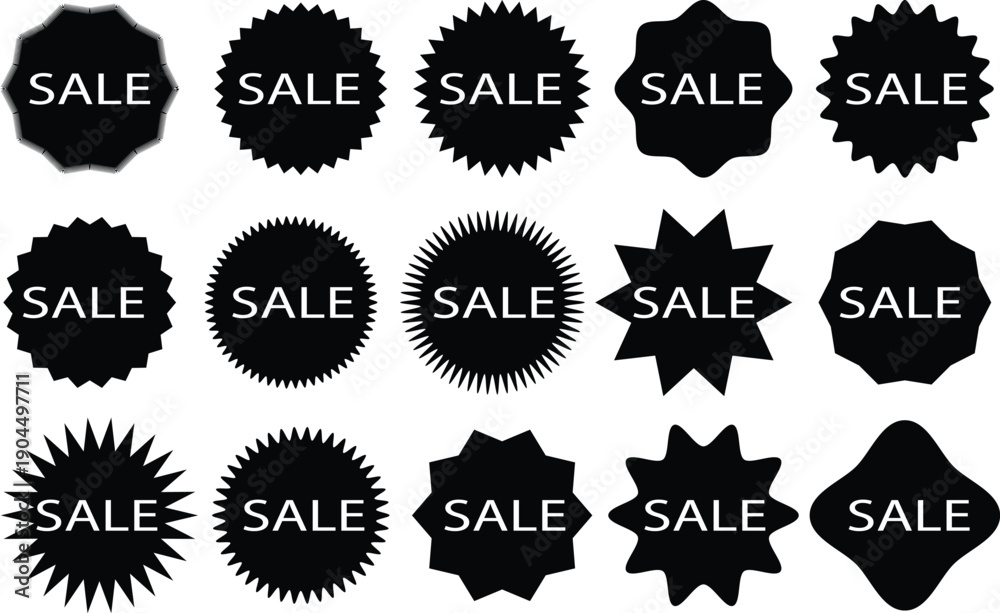 Obraz premium Budget Sale Icon Set - Dollar Sign and Shopping Cart for Retail Deals