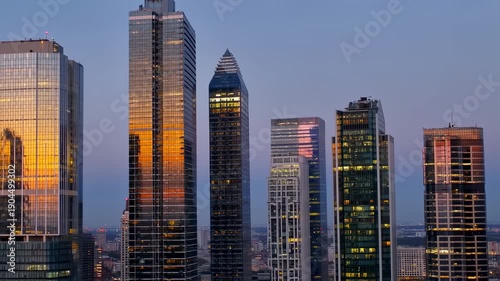 Wallpaper Mural Skyscrapers Reflecting Sunset Hues Torontodigital.ca