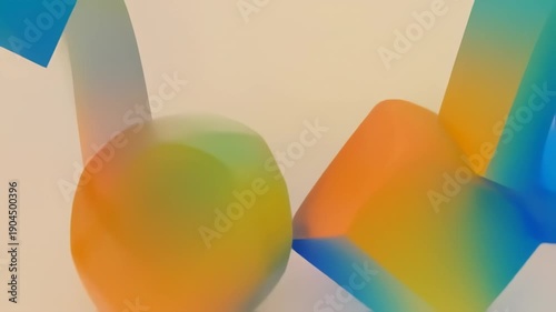 Wallpaper Mural Abstract composition of vibrant, overlapping shapes and colors Torontodigital.ca