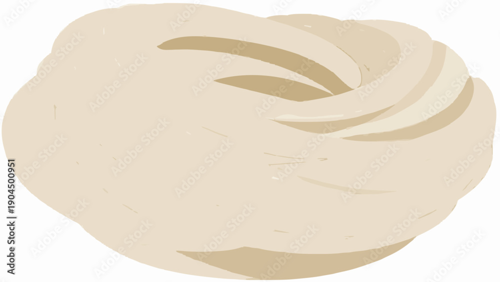 Obraz premium Flat Vector Illustration of Edible Bird Nest (Swiftlet Nest) 2