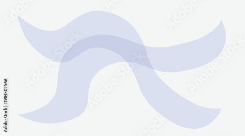 Abstract vector illustration of a white dove soaring over blue water waves with a decorative swirl pattern and elegant motion curves