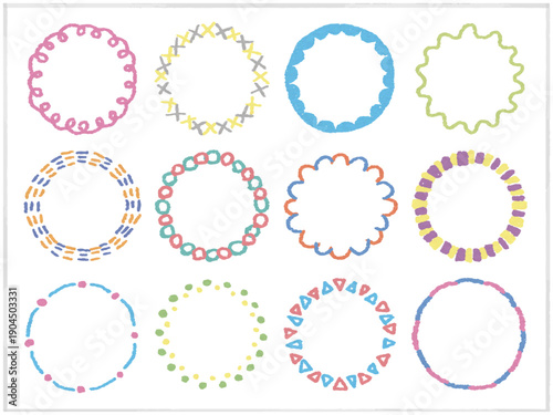 手書き円形フレーム