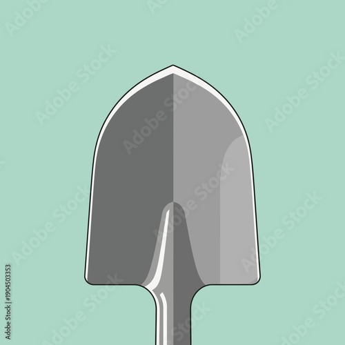 Shovel head graphic illustration, gardening tool