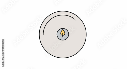 A simple line drawing of a keyhole with a key inserted on a plain white background in a minimalist style.