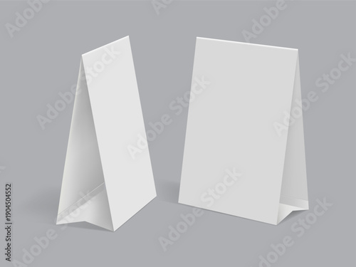 Blank llustration table tent mockup