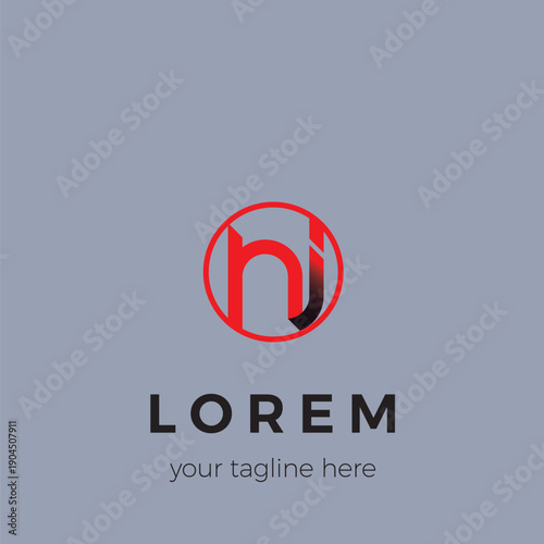 The logo is circular with the letters NI inside. The logo is predominantly red. It's a modern and attractive abstract circle logo.