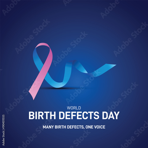 World Birth Defects Day 2026. World Birth Defects Day concept poster, banner, postcard, social media post, background, backdrop, template, greetings card, web banner, cover vector design etc.