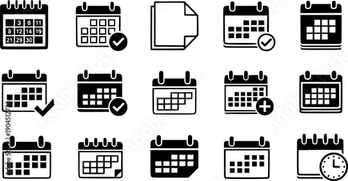 Calendar icon set. Calender symbol. calendar vector icon
