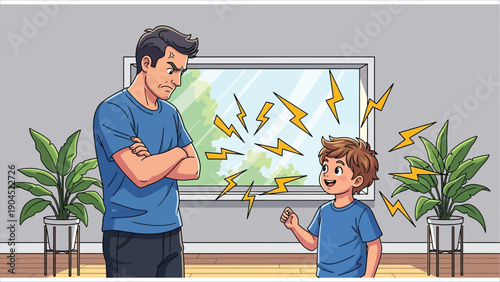 ADHD or Attention Deficit Hyperactivity Disorder Vector Illustration with Kids Impulsive and Hyperactive Behavior in Mental health and Psychology.