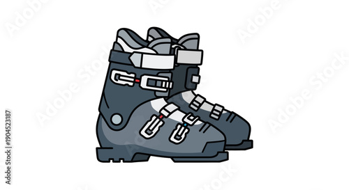 Ski boots, essential winter sports equipment for skiing adventures and snow activities