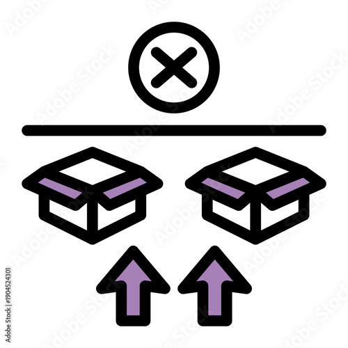 Predefined upper limit for inventory quantity to control costs and space (Outline Color Lineal Style)