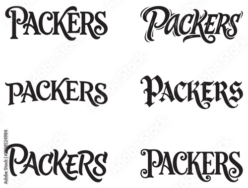 PACKERS TYPOGRAPHY SILHOUETTE
