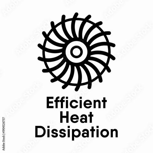 Photos Efficient Heat Dissipation information sign