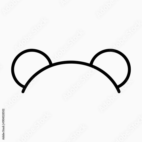 Minimal Bear Ears Symbol Icon – Bearish Market Logo Sign